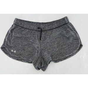 Under Armour Gray Black Marled Athletic Shorts Athleisure Gym‎ Size L Comfort